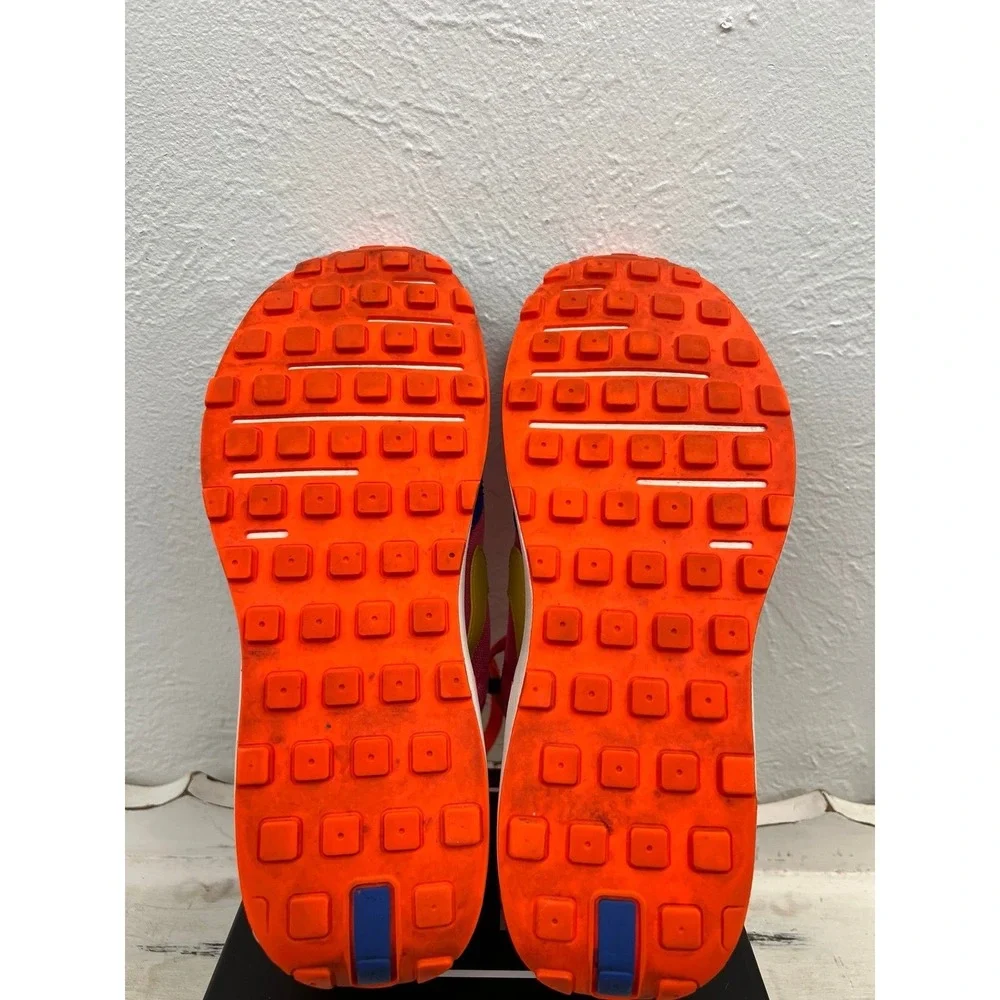 Nike Pink Blue Orange Athletic Sneakers with Lime Swoosh